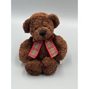 Carson Pirie Scott Teddy Bear Plush 9” Stuffed Animal W/ Plaid Bow